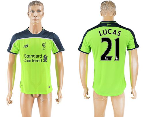 Liverpool #21 Lucas Sec Away Soccer Club Jersey Liverpool #21 Lucas Sec Away Soccer Club Jersey