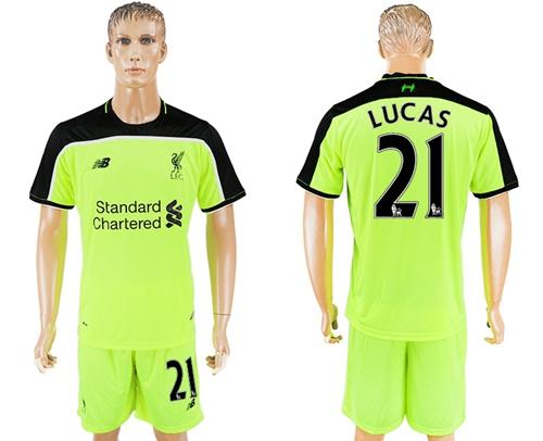 Liverpool #21 Lucas Sec Away Soccer Club Jersey