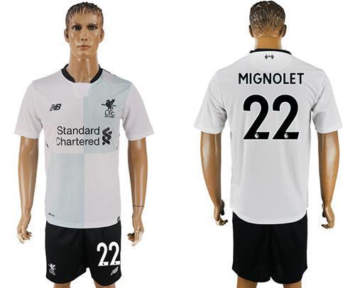 Liverpool #22 Mignolet Away Soccer Club Jersey Liverpool #22 Mignolet Away Soccer Club Jersey