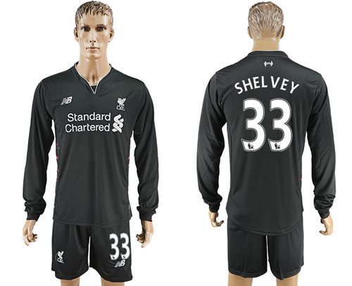 Liverpool #33 Shelvey Away Long Sleeves Soccer Club Jersey Liverpool #33 Shelvey Away Long Sleeves Soccer Club Jersey