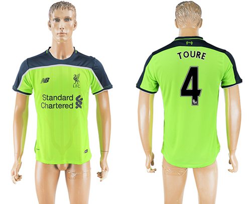 Liverpool #4 Toure Sec Away Soccer Club Jersey