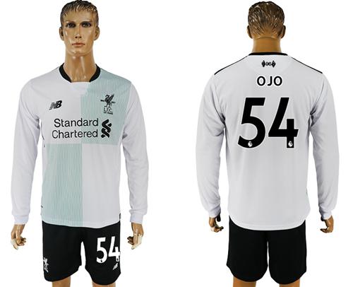 Liverpool #54 OJO Away Long Sleeves Soccer Club Jersey Liverpool #54 OJO Away Long Sleeves Soccer Club Jersey