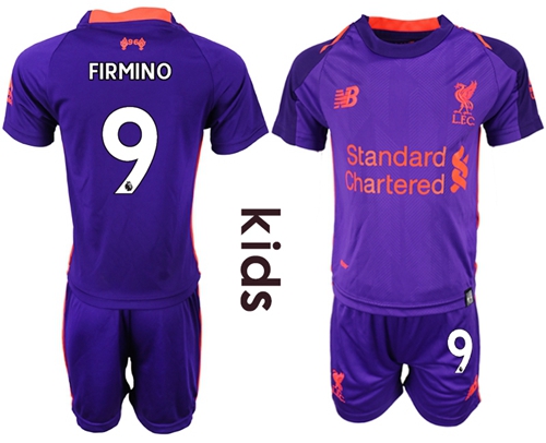 Liverpool #9 Firmino Away Kid Soccer Club Jersey Liverpool #9 Firmino Away Kid Soccer Club Jersey