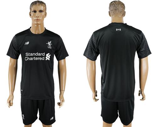 Liverpool Blank Black Goalkeeper Soccer Club Jersey Liverpool Blank Black Goalkeeper Soccer Club Jersey
