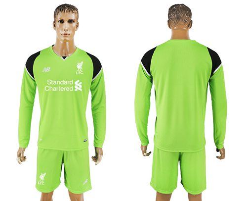 Liverpool Blank Green Goalkeeper Long Sleeves Soccer Club Jersey Liverpool Blank Green Goalkeeper Long Sleeves Soccer Club Jersey