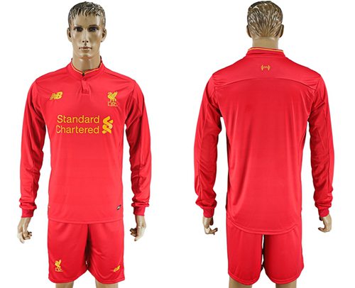 Liverpool Blank Home Long Sleeves Soccer Club Jersey Liverpool Blank Home Long Sleeves Soccer Club Jersey