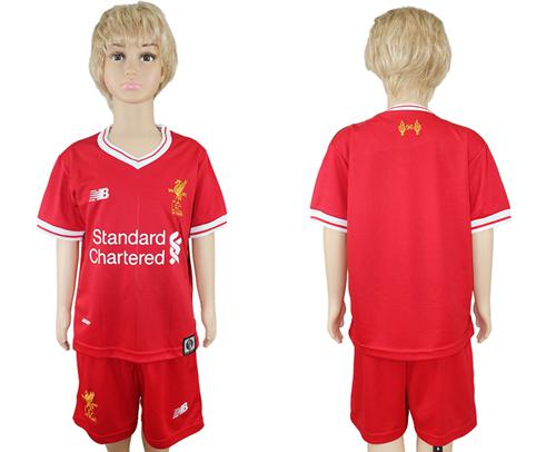 Liverpool Blank Red Home Kid Soccer Club Jersey Liverpool Blank Red Home Kid Soccer Club Jersey