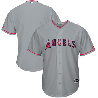 Los Angeles Angels of Anaheim Majestic 2017 Stars & Stripes Cool Base Team Jersey - Gray Los Angeles Angels of Anaheim Majestic 2017 Stars & Stripes Cool Base Team Jersey - Gray
