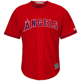 Los Angeles Angels of Anaheim Majestic Fashion Stars & Stripes Cool Base Jersey - Scarlet