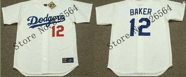 Los Angeles Dodgers 12 DUSTY BAKER White mens baseball new jersey