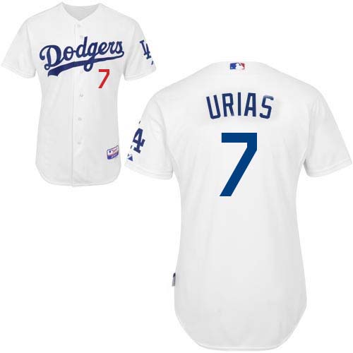 Los Angeles Dodgers#7 Julio Urias Authentic White Jersey