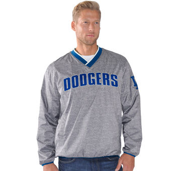 Los Angeles Dodgers G-III Sports by Carl Banks Coin Toss Pullover Jacket - Gray