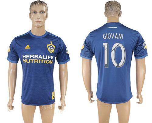 Los Angeles Galaxy #10 Giovani Away Soccer Club Jersey