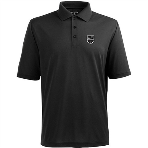 Los Angeles Kings Antigua Pique Xtra-Lite Polo - Black