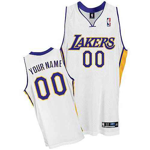 Los Angeles Lakers Custom White Jersey
