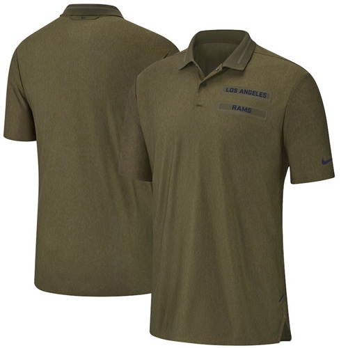 Los Angeles Rams Nike Salute to Service Sideline Polo Olive Los Angeles Rams Nike Salute to Service Sideline Polo Olive