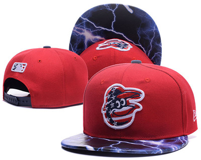 MLB Baltimore Orioles USA Flag Logo Red Adjustable Hat LH