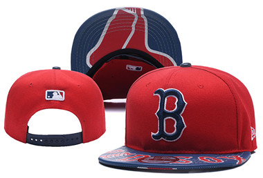 MLB Boston Red Sox Team Logo Black Reflective Adjustable Hat A122