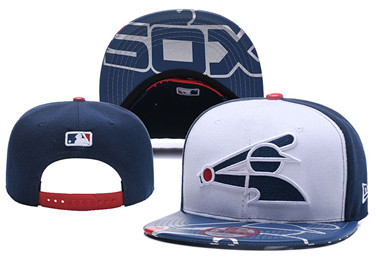 MLB Chicago White Sox Fresh Logo Black Snapback Adjustable Hat A121