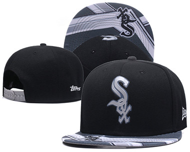 MLB Chicago White Sox Team Logo Black Snapback Adjustable Hat