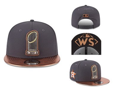 MLB Houston Astros 2017 World Series Peaked Adjustable Hat A80