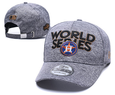 MLB Houston Astros Gray 2017 World Series Champions Peaked Adjustable Hat A81