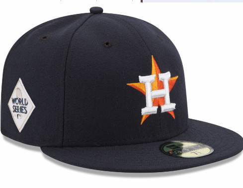 MLB Houston Astros Navy 2017 World Series Bound Side Patch Fitted Hat