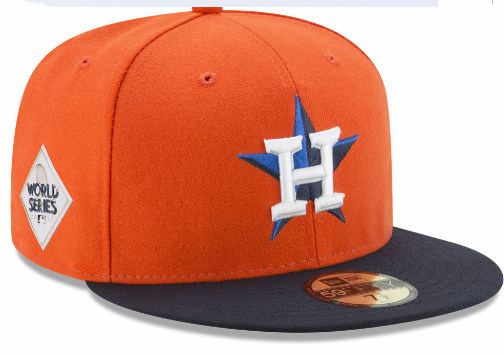 MLB Houston Astros Orange 2017 World Series Bound Side Patch Fitted Hat