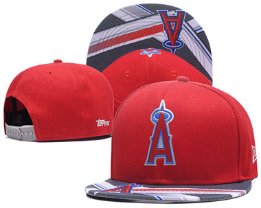 MLB Los Angeles Angels Team Logo Red Snapback Adjustable Hat
