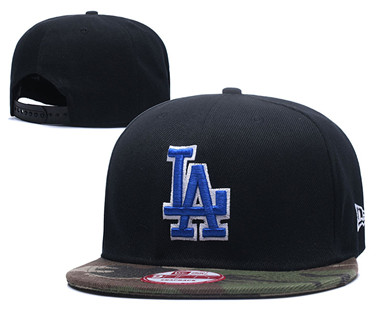 MLB Los Angeles Dodgers Team Logo Black Snapback Adjustable Hat