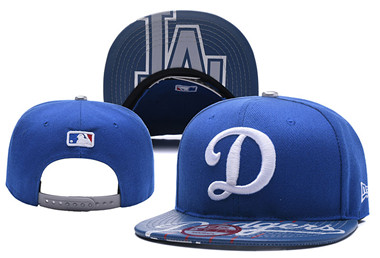 MLB Los Angeles Dodgers Team Logo Black Snapback Adjustable Hat G115