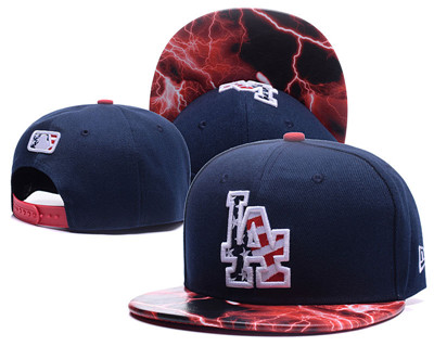 MLB Los Angeles Dodgers USA Flag Logo Navy Adjustable Hat LH