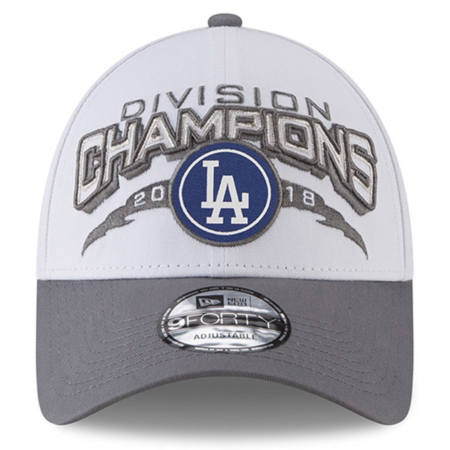 MLB Los AngelesDodgers Team Logo Black Peaked Adjustable Hat 0
