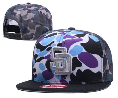 MLB San Diego Padres Team Logo Camo Adjustable Hat 78
