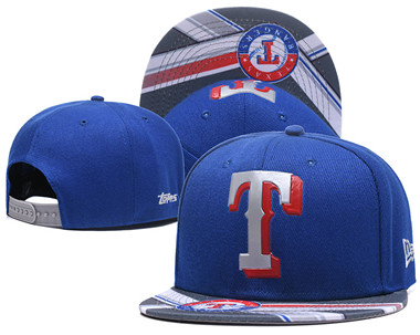 MLB Texas Rangers Team Logo Blue Snapback Adjustable Hat 6