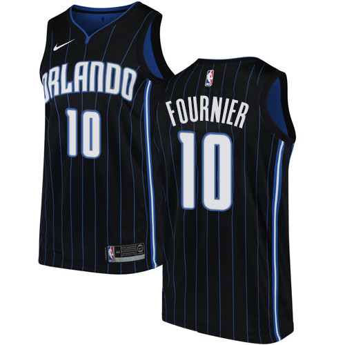 Magic #10 Evan Fournier Black Youth Basketball Swingman Statement Edition Jersey