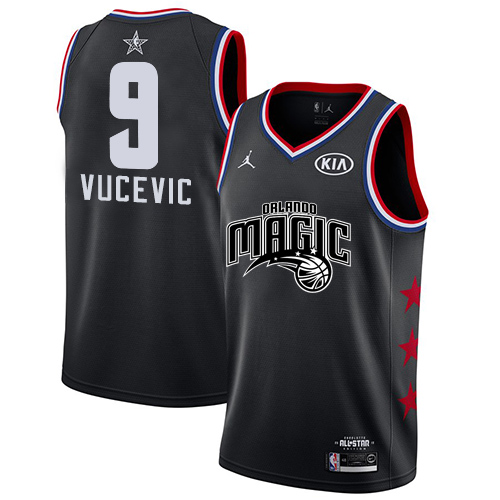 Magic #9 Nikola Vucevic Black Youth Basketball Jordan Swingman 2019 All-Star Game Jersey