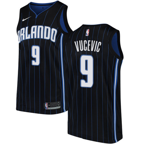 Magic #9 Nikola Vucevic Black Youth Basketball Swingman Statement Edition Jersey