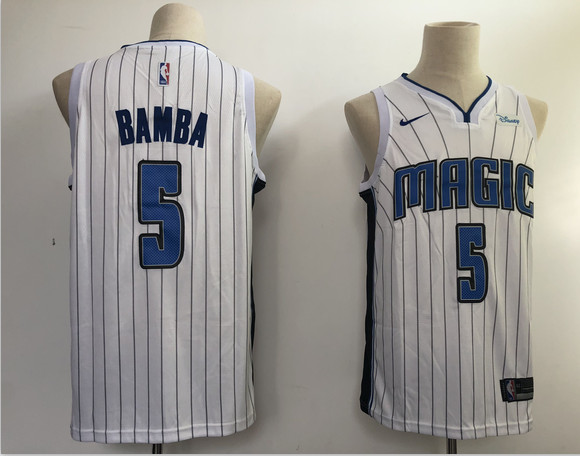 Magic 5 Mohamed Bamba White Nike Swingman Jersey Magic 5 Mohamed Bamba White Nike Swingman Jersey