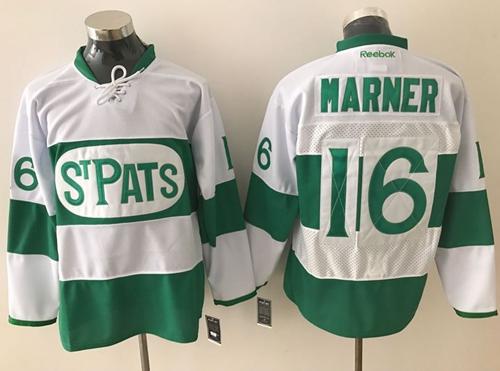 Maple Leafs #16 Mitchell Marner White Green St. Patrick's Day Stitched NHL Jersey Maple Leafs #16 Mitchell Marner White Green St. Patrick's Day Stitched NHL Jersey