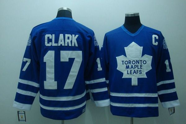 Youth Maple Leafs #17 Wendel Clark Stitched Blue CCM Throwback NHL Jersey