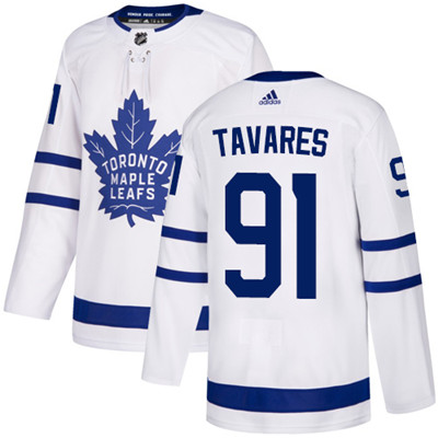 Maple Leafs #91 John Tavares White Adidas Jersey