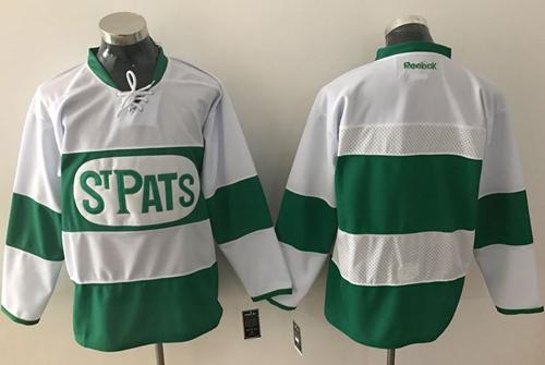 Maple Leafs Blank White Green St. Patrick's Day Stitched NHL Jersey Maple Leafs Blank White Green St. Patrick's Day Stitched NHL Jersey