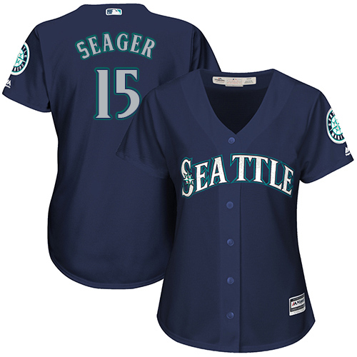 Mariners #15 Kyle Seager Navy Blue Alternate Women's Stitched MLB Jersey Mariners #15 Kyle Seager Navy Blue Alternate Women's Stitched MLB Jersey