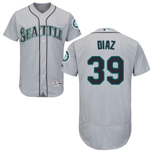 Mariners #39 Edwin Diaz Grey Flexbase Authentic Collection Stitched Baseball Jersey Mariners #39 Edwin Diaz Grey Flexbase Authentic Collection Stitched Baseball Jersey