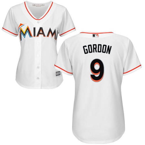 Marlins #9 Dee Gordon White Home Women's Stitched MLB Jersey Marlins #9 Dee Gordon White Home Women's Stitched MLB Jersey