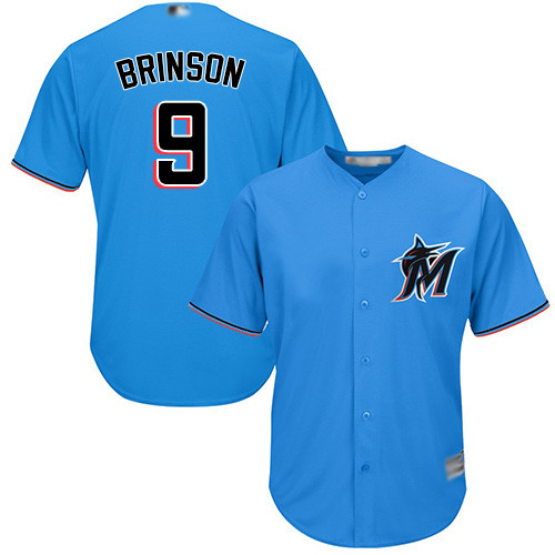 Marlins #9 Lewis Brinson Blue Cool Base Stitched Youth Baseball Jersey Marlins #9 Lewis Brinson Blue Cool Base Stitched Youth Baseball Jersey
