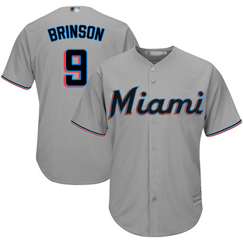 Marlins #9 Lewis Brinson Grey Cool Base Stitched Youth Baseball Jersey Marlins #9 Lewis Brinson Grey Cool Base Stitched Youth Baseball Jersey