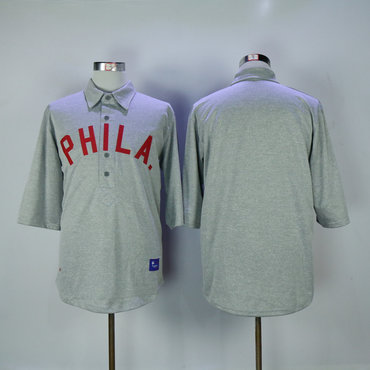 Men's 1900 Philadelphia phillies Mitchell and Ness Gray Authentic Throwback jersey