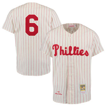 Men's 1964 Philadelphia Phillies Johnny Callison Mitchell & Ness Cream Authentic Throwback Jersey Men's 1964 Philadelphia Phillies Johnny Callison Mitchell & Ness Cream Authentic Throwback Jersey